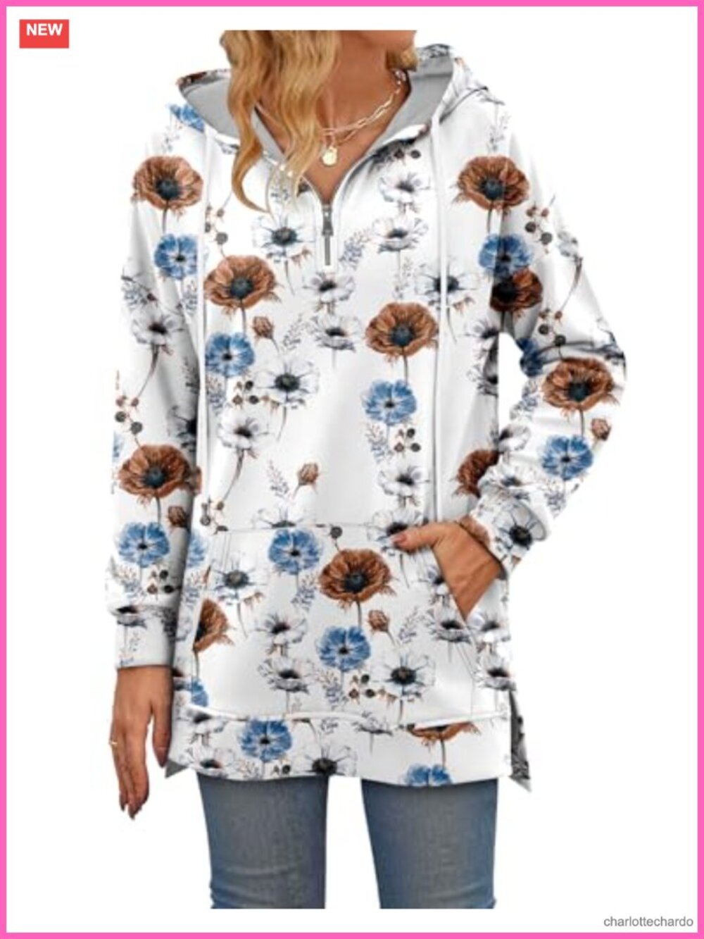 Oversized Half Zip V Neck Hoodie Sweatshirt for Women Long Sleeve Pullover